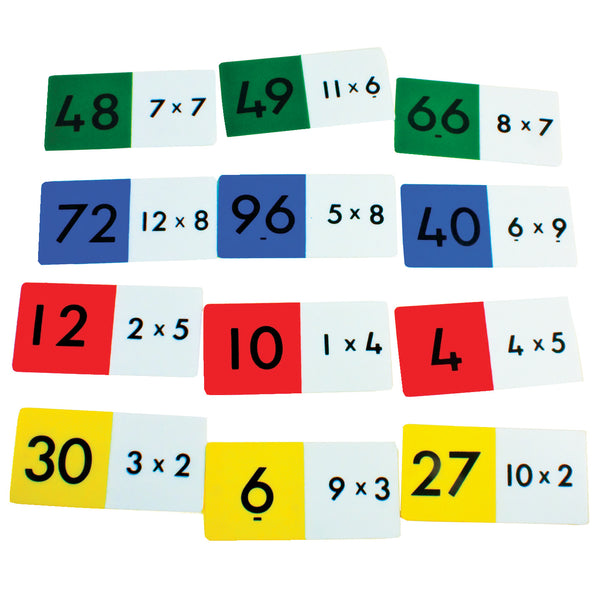 DOMINOES, Multiplication, Pack of 4 x 24