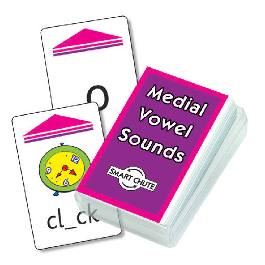 SMART CHUTE CARDS, Medial Vowel Sounds, Set