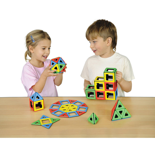 MAGNETIC POLYDRON, Magnetic Class Pack, Age 3+, Class Pack of, 96 pieces