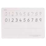 WRITE 'N' WIPE BOARDS, Number Formation - Rigid, A4, Pack of 5