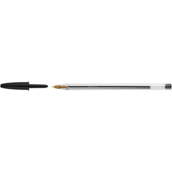 Ballpoint Pens, STANDARD BARREL - MEDIUM TIP, BiC Cristal Original Medium, Black, Box of 50
