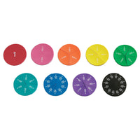 FRACTION GAMES, MAGNETIC FRACTION CIRCLES, Set of, 51 pieces