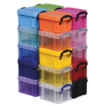 REALLY USEFUL BOXES;, 0.14 Litre Assorted Colour Set, 90 x 65 x 55mm, Set of 20