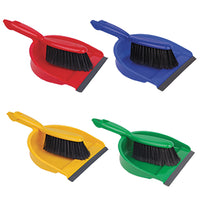 COLOUR CODED SOFT DUSTPAN AND BRUSH SETS, Red, Set