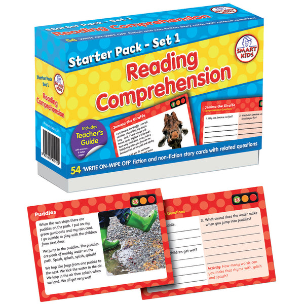 READING COMPREHENSION STARTER PACKS, Set 1, Set of 54