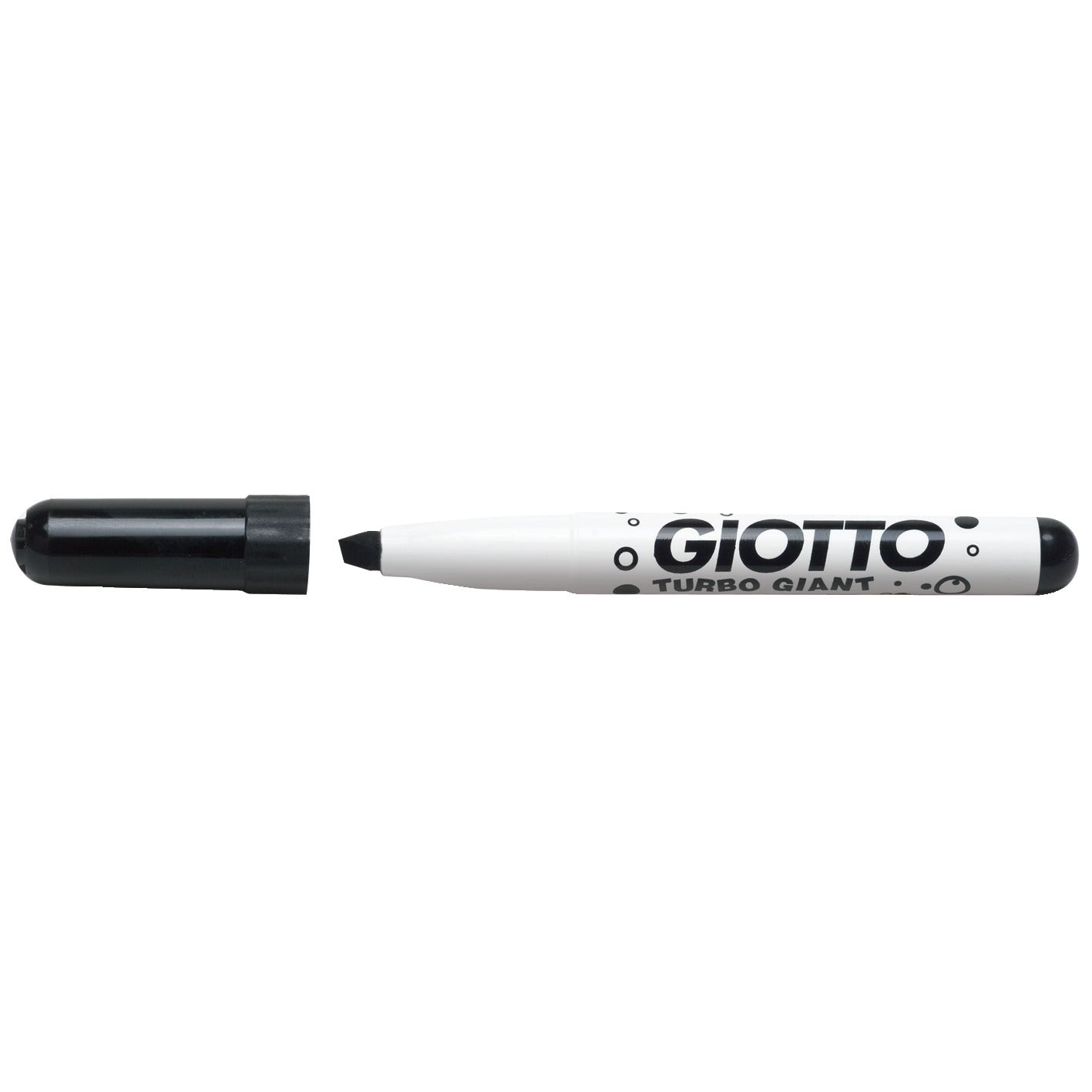 JUMBO FIBRE TIPPED PEN, GIOTTO Turbo Giant, Chisel Tip, Black, Tub of, 12