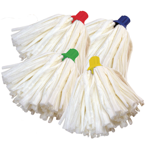 COLOUR CODED MOPS, Super Absorbent, Large (165g, 550mm length strands), Blue, Each