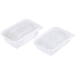 PLASTIC FOOD STORAGE CONTAINERS, Rectangular with Lid, 650ml, Case of, 250