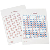 107 NUMBER SQUARES, Pupil Write On/Wipe Off, A5, Pack of 35