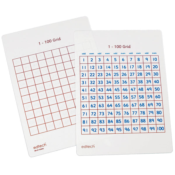 107 NUMBER SQUARES, Pupil Write On/Wipe Off, A5, Pack of 35