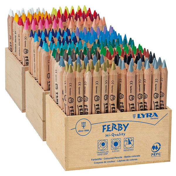 CHUNKY TRIANGULAR COLORED PENCILS, LYRA Ferby, Class Pack of 288
