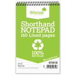 SHORTHAND NOTEBOOKS, Recycled Shorthand Notepad, 160 pages/80 sheets, Pack of 12