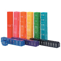 FRACTION TOWER CUBES, Equivalency Set, For Ages 8+, Set of 51