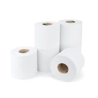 SMARTBUY, WHITE CENTREFEED ROLLS, 2 Ply, Case of 6 Rolls