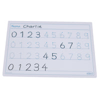 WRITE 'N' WIPE BOARDS, Number Tracing - Flexible, A4, Pack of 30