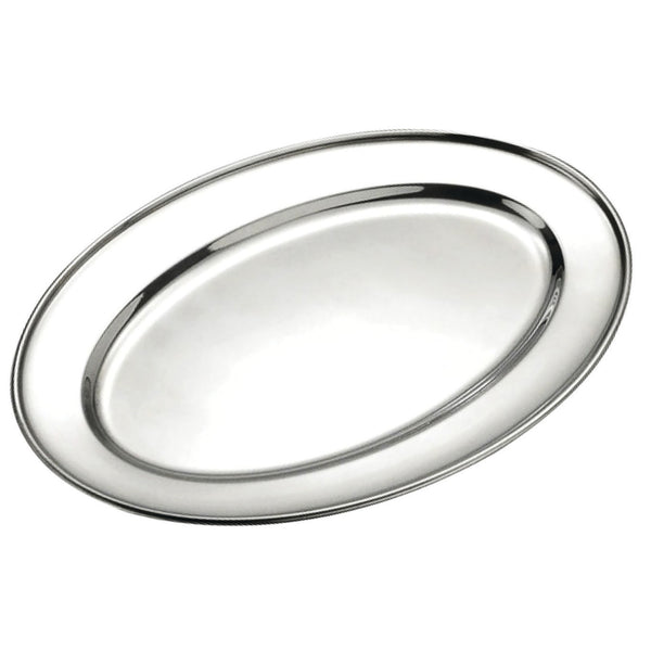 OVAL PLATTERS, Stainless Steel, 410mm, Each