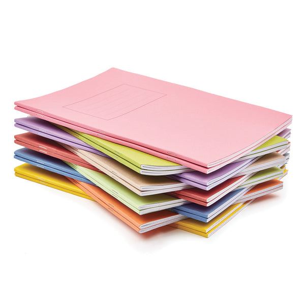 EXERCISE BOOKS, MANILLA COVERS, A4+ (315 x 230mm), 48 pages, 48 pages - 75gsm white paper, Blue, 15mm Ruled, Pack of 25