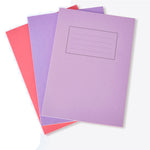 EXERCISE BOOKS, MANILLA COVERS, A4 (297 x 210mm), 80 pages, 80 pages - 75gsm white paper, Pink, 8mm Ruled with Margin, Pack of 50