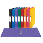 RING BINDERS, 2 RING ('O' Shaped), A4, Polypropylene Covered Stiff Board, 25mm Capacity, Yellow, Box of, 10