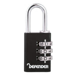 KEYLESS COMBINATION PADLOCKS, Defender by Squire, DFCOMB130, Each