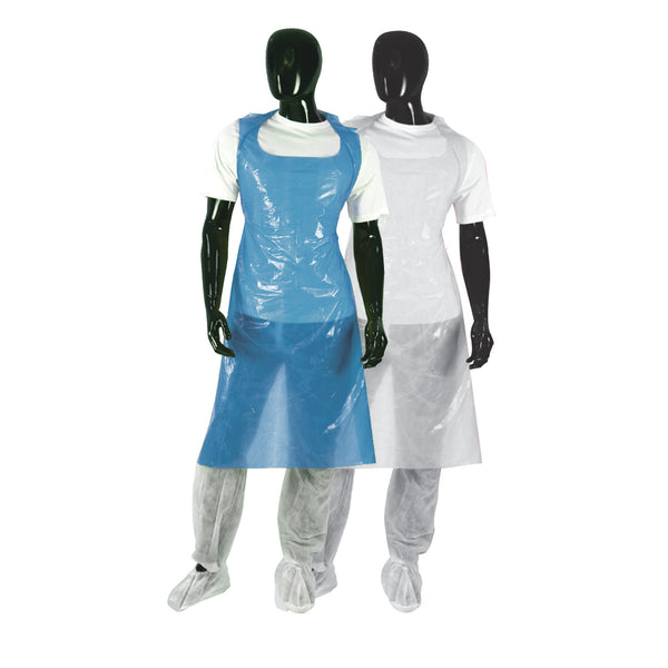 POLYTHENE APRONS, 18 microns, Blue, Roll of 200