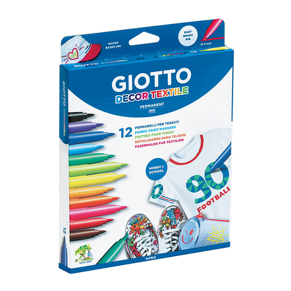GIOTTO TEXTILE PENS, Pack of, 12