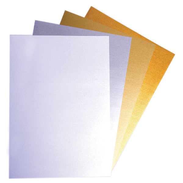 METALLIC CARD ASSORTED, 510 x 630mm, Pack of, 5 x 4 sheets