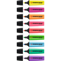 HIGHLIGHTERS, STABILO BOSS, ORIGINAL, Single Colour Packs, Pink, Pack of, 10