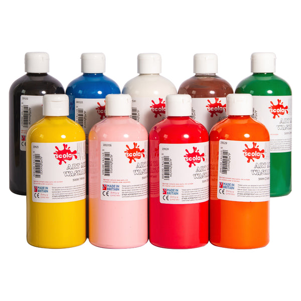 PAINT, READY MIXED WASHABLE, Standard Brights, Peach, 500ml