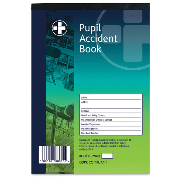 FIRST AID, ACCIDENT RECORD BOOKS, A5 Pupil Book, Each