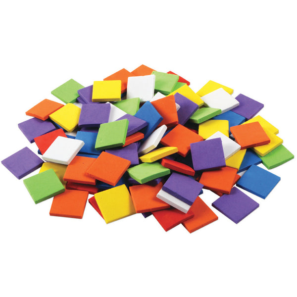 FOAM SHAPES, Mosaic Squares, Pack of 100