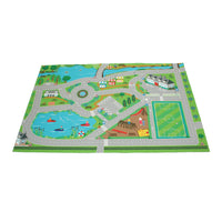 TOY VEHICLES AND ACCESSORIES, PLAYMAT - ROAD/TOWN SCENE, Age 3+, Set