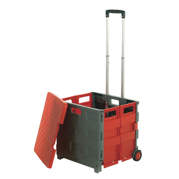FOLDING BOX TRUCK, With Lid, Red/Grey, Each