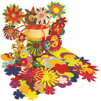 DISPLAY SHAPES, Festival of Flowers, Glitter, Pack of 300