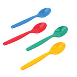 POLYCARBONATE WARE, STANDARD, Small Dessert Spoons, Red, Pack of 10