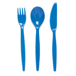 POLYCARBONATE WARE, ANTI-BACTERIAL, Cutlery, Blue Fork 200mm , Pack of 10