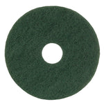 FLOOR PADS, For Standard and High Speed Machines, Scrubbing, Unprotected Floor, Green, 380mm (15), Pack of 5