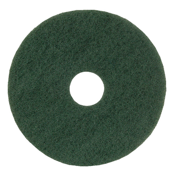 FLOOR PADS, For Standard and High Speed Machines, Scrubbing, Unprotected Floor, Green, 430mm (17), Pack of 5