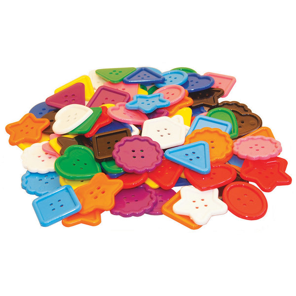 ASSORTED LARGE BUTTONS, Age 4+, Pack of, 90 pieces approx.