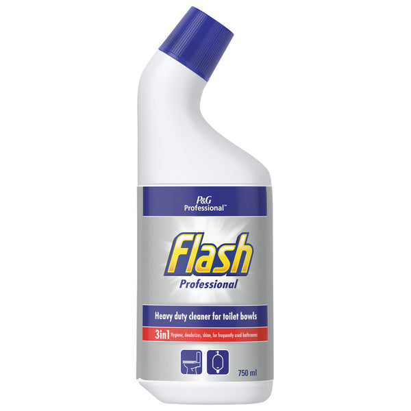 LAVATORY LIQUID CLEANER, Flash Disinfecting Toilet Bowl Cleaner, Case of, 12 x 750ml