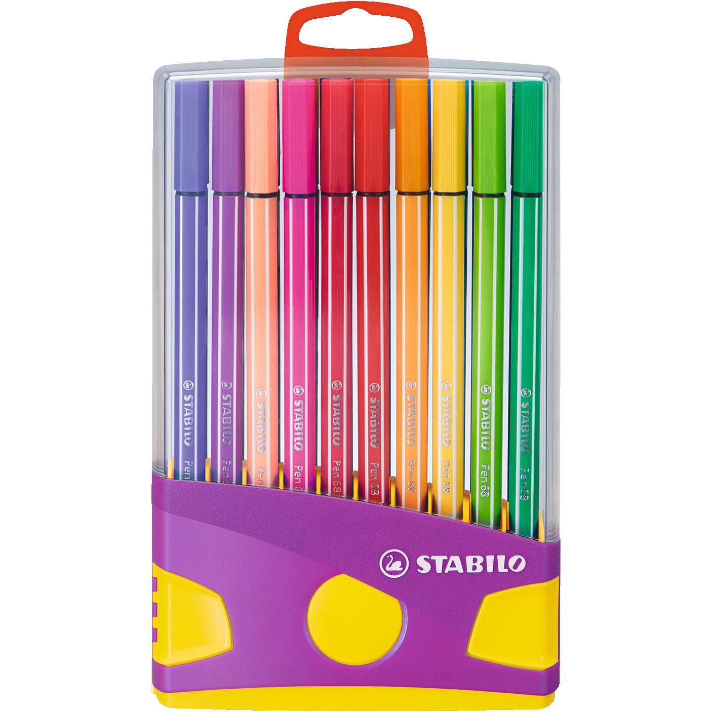  STABILO Pen 68 Dark red Pack of 10 - Premium Felt-tip Pen :  Arts, Crafts & Sewing