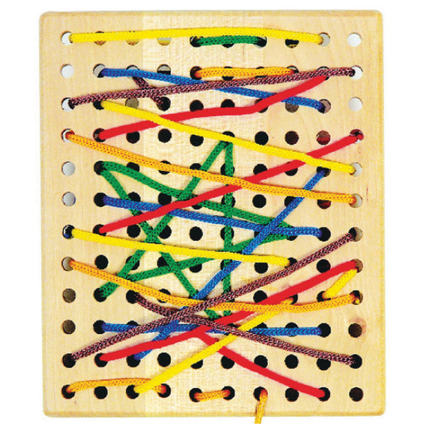 LACING & PATTERNS, WOODEN THREADING BOARD, Age 3+, Set of, 5