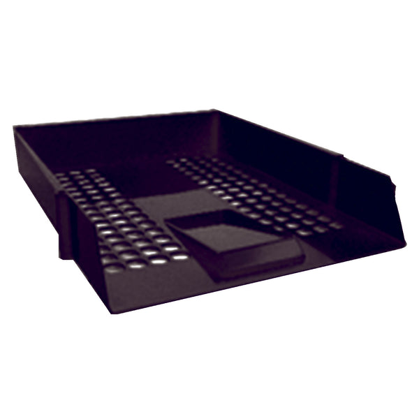 DESKTOP STORAGE (FOR A4 PAPERS), Plastic Filing Trays, Black, Pack of 12