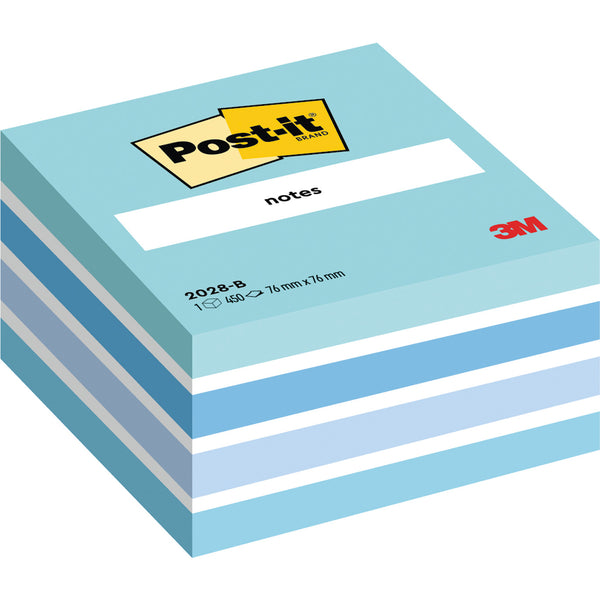 REPOSITIONABLE NOTES, POST-IT COLOUR NOTES, Bright Blue, 76 x 76mm, Each
