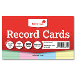 INDEX CARDS , Assorted Colours, Ruled., 127 x 76mm, Pack of, 1000