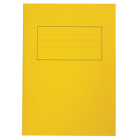 EXERCISE BOOKS, PREMIUM RANGE, A4 (297 x 210mm), 80 pages, Yellow, Plain, Pack of 50