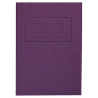 EXERCISE BOOKS, PREMIUM RANGE, A4 (297 x 210mm), 80 pages, Purple, 8mm ruled with margin, Pack of 50
