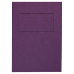 EXERCISE BOOKS, PREMIUM RANGE, A4 (297 x 210mm), 80 pages, Purple, 7mm Squares, Pack of 50