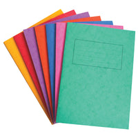 EXERCISE BOOKS, PREMIUM RANGE, 9 x 7in (229 x 178mm), 80 pages, Red, 8mm Ruled with Margin, Pack of 50