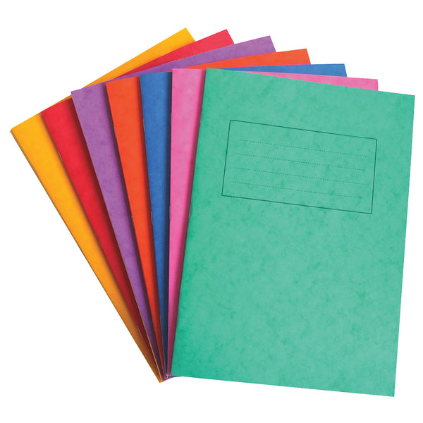 EXERCISE BOOKS, PREMIUM RANGE, 9 x 7 (229 x 178mm), 80 pages, Green, Red 15mm apart/Black 4mm apart, Pack of 50